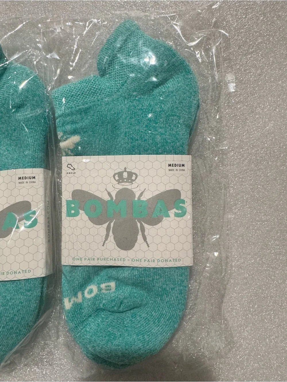 Bombas Medium Tiffany Blue Low Cut Ankle Unisex Socks lot of 3